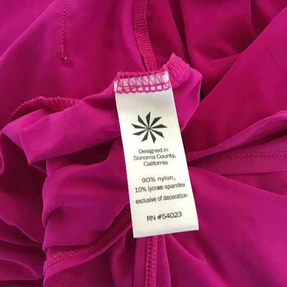 ATHLETA FOOTHILL NEON PINK SPLIT BACK TOP XS - Picture 4 of 16